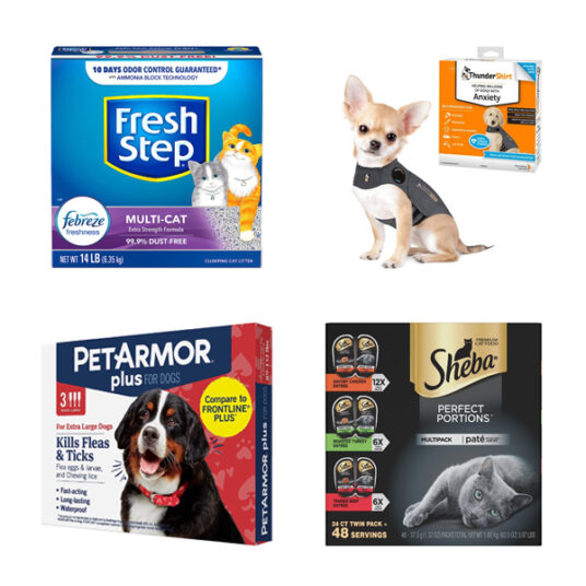 Get $20 off your purchase of $49 on pet essentials at Amazon