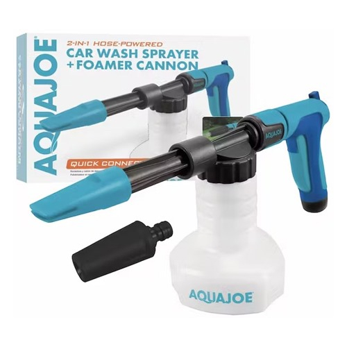 Aqua Joe 2-in-1 hose-powered adjustable foam cannon spray gun for $8