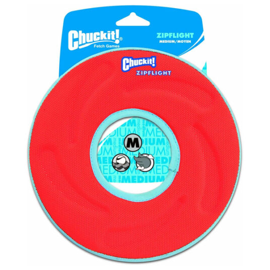 Chuckit Zipflight flying disc medium dog toy for $5