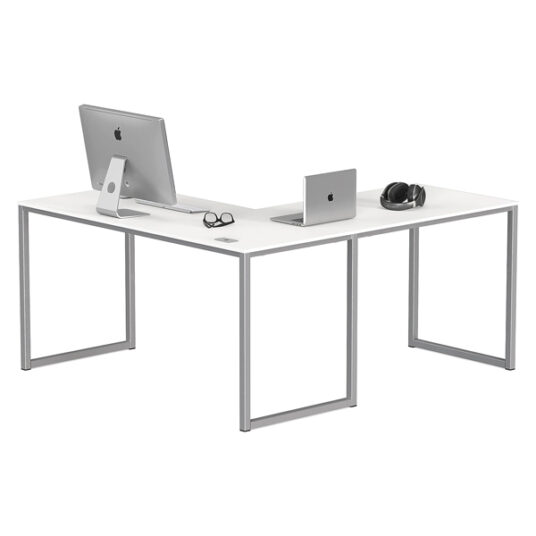 SHW L-shaped home office desk for $110