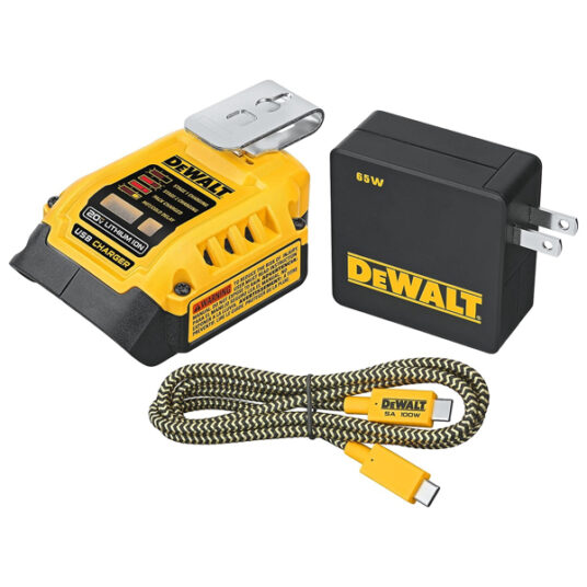 Dewalt USB wall battery charging kit for $70
