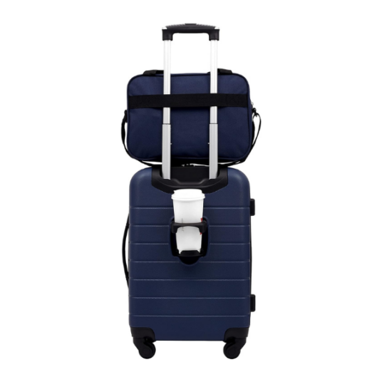 Wrangler 2-piece smart luggage set with cup holder for $52